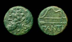 Panticapaeum, Old Satyr, Scythian Bow & Arrow reverse, ca. 325-310 B.C.